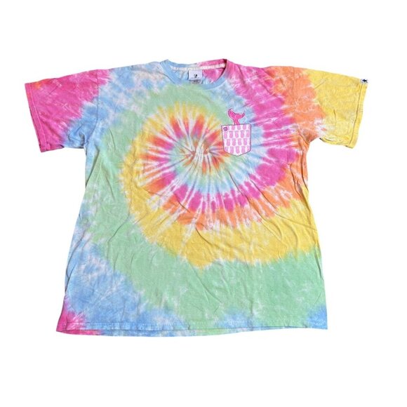 Simply Southern Mermaid Eat Sleep Beach Repeat Tie Dyed Coastal T Shirt Size XL - Picture 2 of 9
